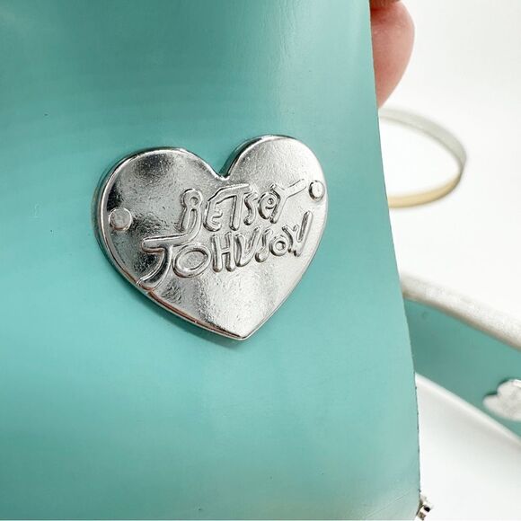 Betsey Johnson Women's Mel Jeweled Block Heels Sandals Silver Sz 8.5 WIDE - Picture 10 of 15